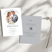 Moderne foto Aangepaste QR code Bruiloft uitnodigi Kaart