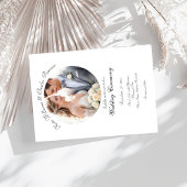 Moderne foto Aangepaste QR code Bruiloft uitnodigi Kaart