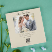 Moderne foto Aangepaste QR-code De datum opslaan Kaart