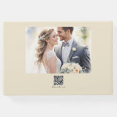Moderne Foto Aangepaste Qr-code Gastenboek (Achterkant)
