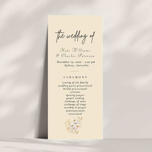 Moderne Foto Aangepaste Qr-code Huwelijksprogramma Menu