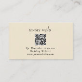 Moderne foto aangepaste qr code rsvp informatiekaartje (Voorkant)