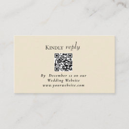 Moderne foto aangepaste qr code rsvp informatiekaartje