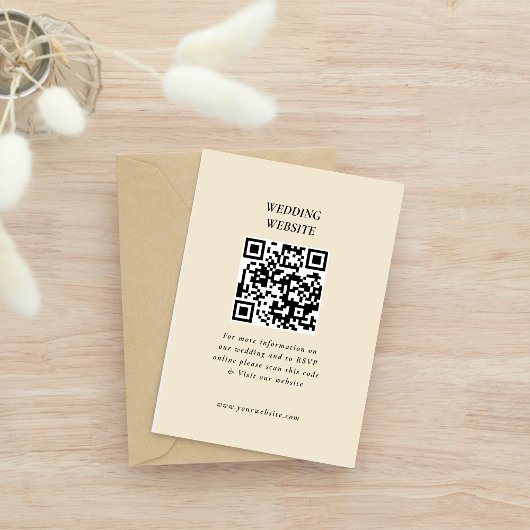 Moderne Foto Aangepaste QR-code| RSVP | Website |