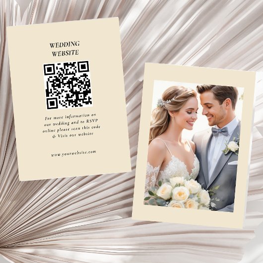 Moderne Foto Aangepaste QR-code| RSVP | Website | Kaartje