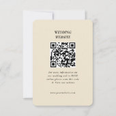 Moderne Foto Aangepaste QR-code| RSVP | Website | Kaartje (Voorkant)