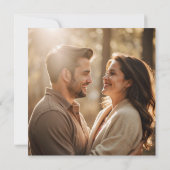 Moderne foto Aangepaste QR-code Save The Date Invi Kaart (Achterkant)