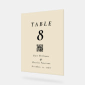 Moderne Foto Aangepaste QR Code Tafel Kaart Acryl Bord (Hoek)