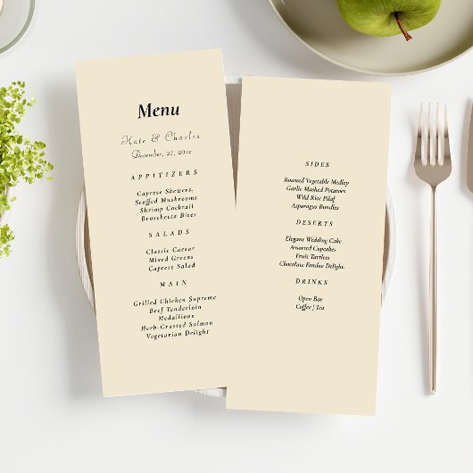 Moderne foto aangepaste QR-code trouwmenu Menu