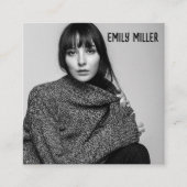 MODERNE FOTO AANGEPASTE VIERKANT VISITEKAARTJE (Voorkant)