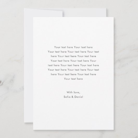 Moderne foto Aangepaste zwangerschap Aankondiging (Achterkant)