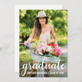 Moderne foto-aankondigingskaart voor afstuderen aankondiging (Voorkant / Achterkant)