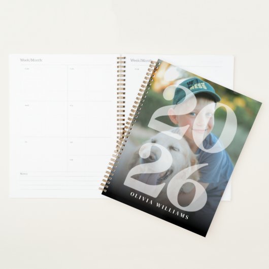 Moderne foto aanpassen 2026 | witte overlay planner (Display)