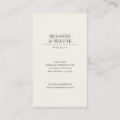 Moderne foto Aarde toon Elegant Photography Studio Visitekaartje (Achterkant)