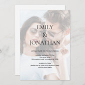 Moderne foto Achtergrond QR code Weddenschap Kaart (Voorkant / Achterkant)