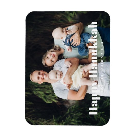 Moderne foto afbeelding afbeelding aangepaste teks magneet (Verticaal)