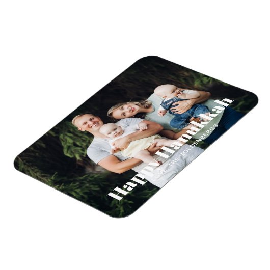 Moderne foto afbeelding afbeelding aangepaste teks magneet (Linkerzijde)