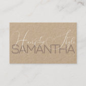 Moderne foto Afbeelding Elegante kalligrafie handt Visitekaartje (Voorkant)