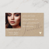 Moderne foto Afbeelding Elegante kalligrafie handt Visitekaartje (Achterkant)