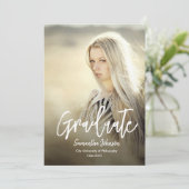 Moderne foto afstudeer aankondiging (Staand voorkant)