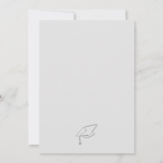 Moderne foto afstudeer aankondiging (Achterkant)