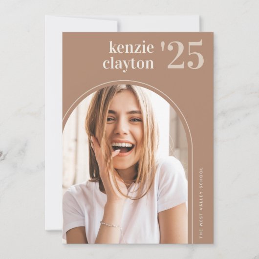 Moderne foto afstudeeraankondiging architectuur aankondiging (Voorkant)