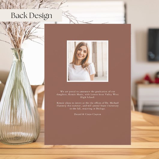 Moderne foto afstudeeraankondiging architectuur aankondiging