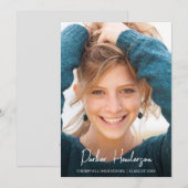 Moderne foto afstudeeraankondiging kaart (Voorkant / Achterkant)