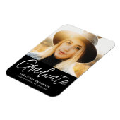 Moderne foto afstudeeraankondiging  magneet (Linkerzijde)