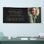 Moderne foto afstudeerbanner - Zwart Spandoek (Beurs)