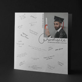 Moderne foto afstudeerbericht voor gasten poster