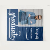 Moderne foto afstudeerblauw wandkleed (Voorkant (horizontaal))