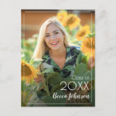 Moderne foto afstudeerdatum save the date briefkaart (Voorkant)