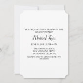 Moderne foto afstudeerfeest uitnodigen | Wit Kaart (Achterkant)