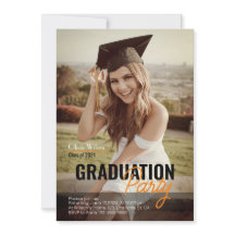 Moderne foto afstudeerfeest uitnodiging Sjabloon