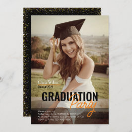 Moderne foto afstudeerfeest uitnodiging Sjabloon