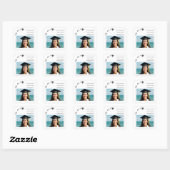 Moderne foto Afstudeerfeest Vierkante Sticker (Vel)