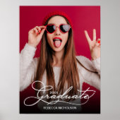 Moderne foto afstudeerfeest welkom poster (Voorkant)