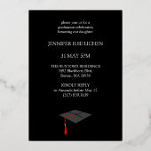 MODERNE FOTO AFSTUDEERFEESTJE FOLIE UITNODIGING (Achterkant)