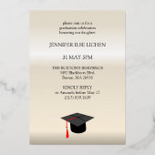 MODERNE FOTO AFSTUDEERFEESTJE FOLIE UITNODIGING (Achterkant)