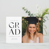 Moderne foto afstudeerkaart kaart (Staand voorkant)