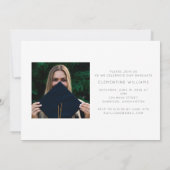 Moderne foto afstudeerkaart kaart (Achterkant)