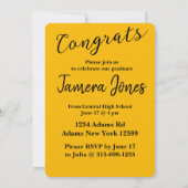 Moderne foto afstudeeruitnodiging kaart (Achterkant)