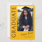 Moderne foto afstudeeruitnodiging kaart (Voorkant)