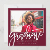 Moderne foto Afstuderen 2022 Aankondiging Bourgogn (Voorkant)