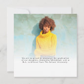 Moderne Foto Afstuderen 2022 Aankondiging zwart (Achterkant)