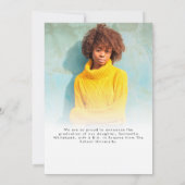 Moderne Foto Afstuderen Aankondiging Card 2022 (Achterkant)