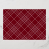 Moderne foto Afstuderen aankondiging Folie maroon (Achterkant)