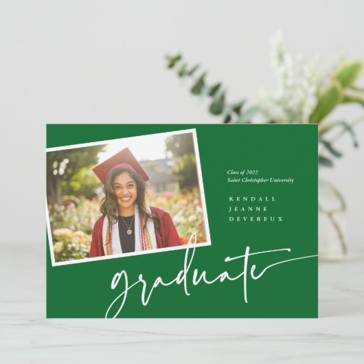 Moderne foto Afstuderen aankondiging momentopname (Staand voorkant)