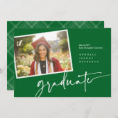 Moderne foto Afstuderen aankondiging momentopname (Voorkant / Achterkant)